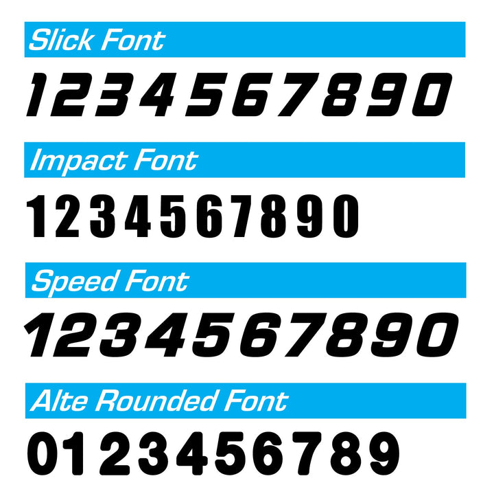 Permanent Vinyl Racecar Numbers – Autocross Digits